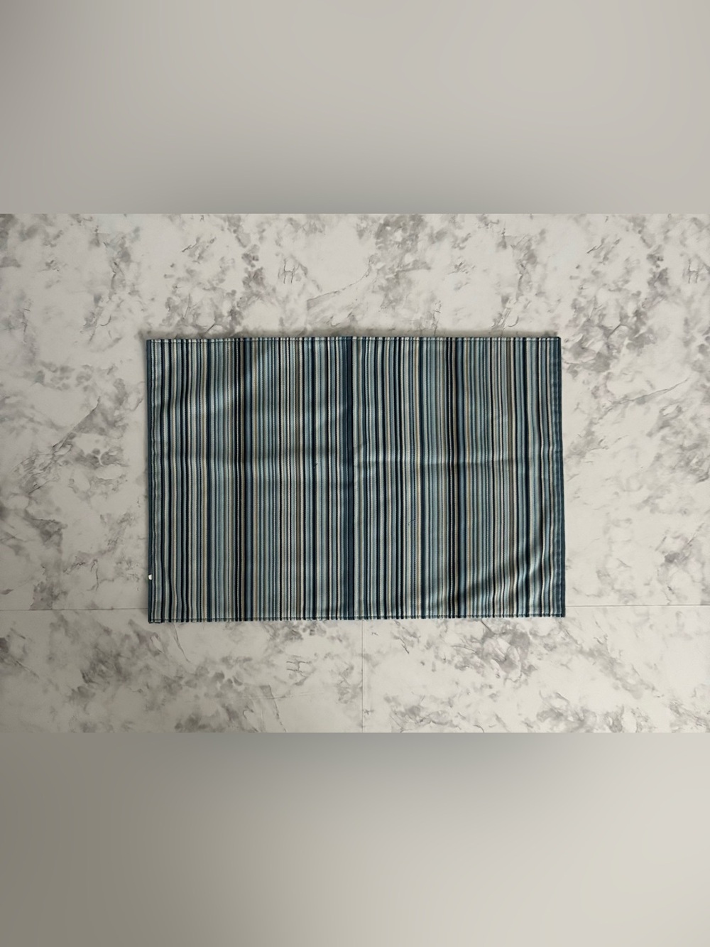 Striped Blue and Cream  Placemat - (Unbranded)